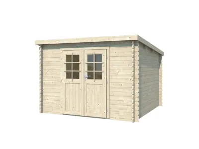 Gartenhaus Blockbohlenhaus CA2974 28 mm naturbelassen Produktbild #4