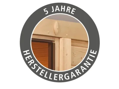 Gartensauna Nero 73 mm mit Glastür, Schwarz lasiert Produktbild #4