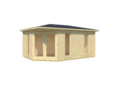 Gartenhaus Blockbohlenhaus Edinburgh 2 40 mm naturbelassen Produktbild #2