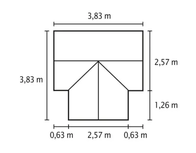 Gewächshaus Sirius ESG 13 m², schwarz Produktbild #3