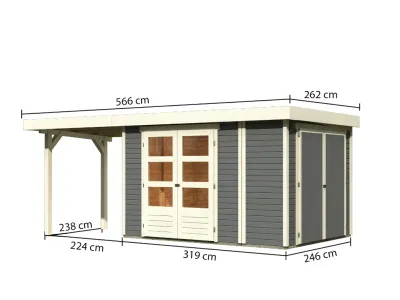 Gartenhaus Retola 4 Set terragrau Produktbild #2