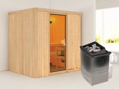 Sauna Systemsauna Bodin, inkl. 9 kW Ofen mit integrierter Steuerung Produktbild #3