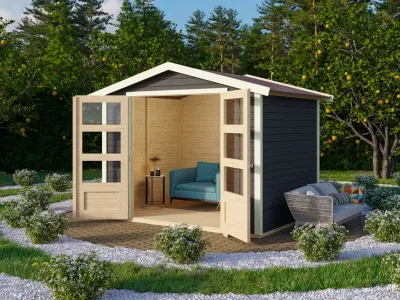 Gartenhaus Carlton 4 19 mm terragrau Produktbild #1