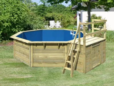 Holzpool Modell 2X Set naturbelassen Produktbild #8