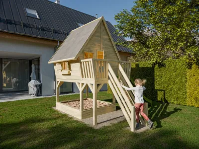 Stelzenhaus Clubhouse KDI inkl. Rutsche grün Produktbild #2