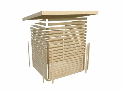 Gerätehaus Merseburg 5 14 mm naturbelassen inkl. 140 cm Anbau Produktbild #4