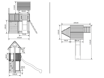 Spielturm Ship Tower KDI inkl. Rutsche grau Produktbild #5