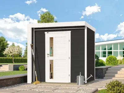 Gartenhaus Designhaus 262 C 21 mm anthrazit Produktbild #1