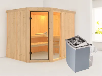 Sauna Systemsauna Fiona 3 inkl. 9 kW Saunaofen intergr. Steuerung Produktbild #1