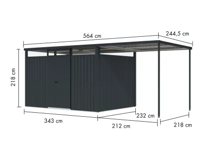 Metall-Gerätehaus "Østen 3" Produktbild #6