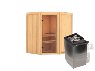 Sauna Systemsauna Taurin, inkl. 9 kW Ofen mit integrierter Steuerung Produktbild #12