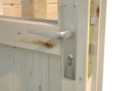 Gartenhaus Blockbohlenhaus Ella 13,1 m² 28 mm naturbelassen Produktbild #7