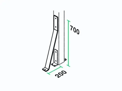 Sturmankerlasche für 90 x 90 mm Produktbild #2
