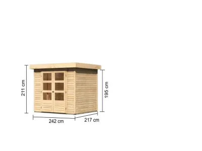 Gartenhaus Askola 3 19 mm naturbelassen Produktbild #2