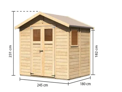 Gartenhaus Gerätehaus Dalin 1 ECO 14 mm naturbelassen Produktbild #11