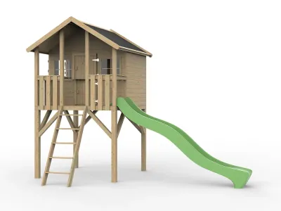 Stelzenhaus Big House KDI inkl. Rutsche grün Produktbild #4