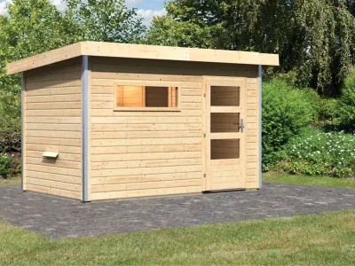 Saunahaus SPARSET Enns 1 inkl. 9 kW Bio Kombisaunaofen + ext. Steuerung Produktbild #2