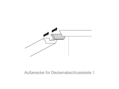 Außenecken für Deckenabschlussleisten DAL 1 Weiß Produktbild #2