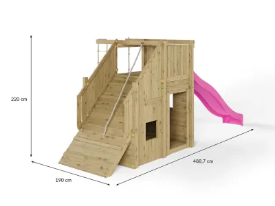 Spielturm Ramphouse KDI inkl. Rutsche pink Produktbild #6