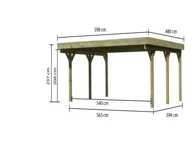 Carport Doppel 1 CLASSIC inkl. 0,5 mm Stahldachplatte Produktbild #6