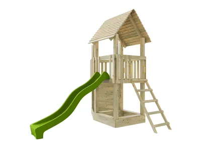 Spielturm Ship Tower KDI inkl. Rutsche grün Produktbild #10