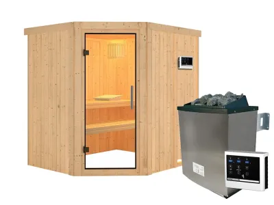 Sauna Systemsauna Siirin, inkl. 9 kW Ofen mit externer Steuerung Produktbild #2
