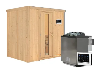 Sauna Systemsauna Bodin, inkl. 9 kW Bio-Ofen mit externer Steuerung Produktbild #12