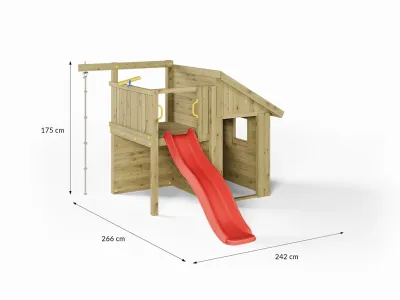 Spielturm Tibalu KDI inkl. Rutsche grün Produktbild #6