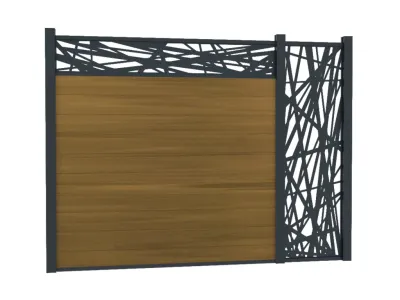 WPC Boston Steckzaun Teak Produktbild #2