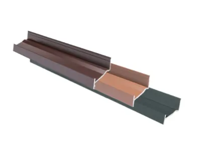Anfangs-/Abschlussprofil Hellbraun, pulverbeschichtetes Aluminium Produktbild #1