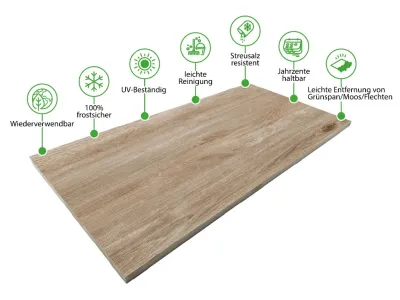 Feinsteinzeug Keramik-Terrassenplatte Foresta Chiaro Produktbild #4
