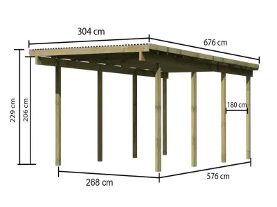 Carport Einzelcarport 2 ECO Produktbild #2