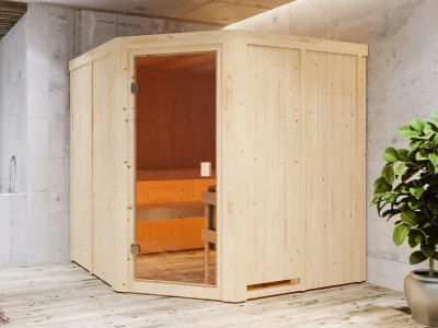 Sauna Kotka mit bronzierter Glastür Produktbild #1