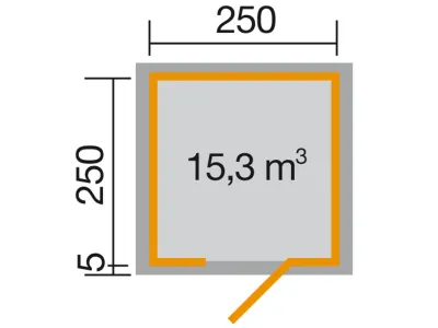 Gartenhaus Designhaus wekaLine 413 Gr. 1 45 mm naturbelassen Produktbild #2