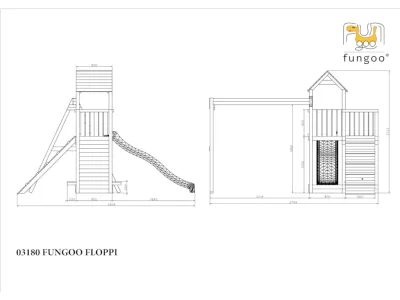 Spielturm Floppi KDI inkl. Doppelschaukel + Rutsche Produktbild #13