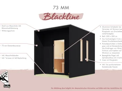 Saunahaus Catalina 73 mm schwarz Produktbild #5