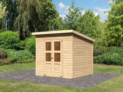 Gartenhaus Gerätehaus Merseburg 6 ECO 14 mm naturbelassen Produktbild #1