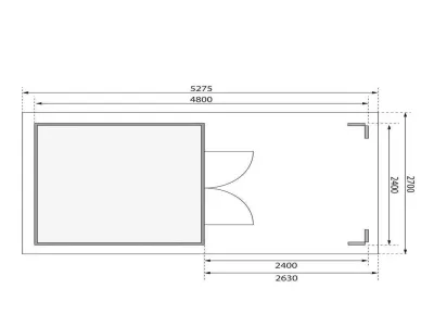 Gartenhaus SET Theres 3 28 mm terragrau inkl. 2,6 m Dachausbauelement Produktbild #3