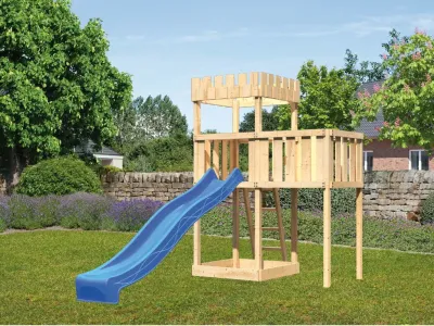 Spielturm Ritterburg Löwenherz SET naturbelassen Produktbild #1