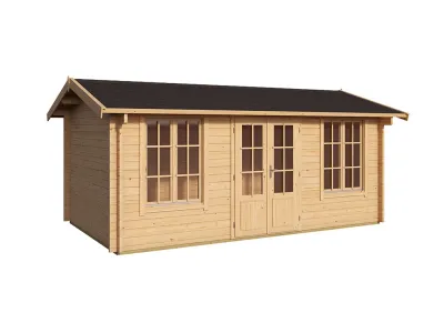 Gartenhaus Blockbohlenhaus Pembrokeshire 53 44 mm naturbelassen Produktbild #2