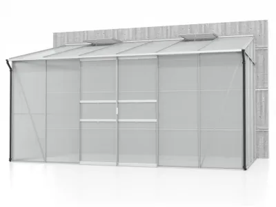 Gewächshaus Ida HKP 4 mm, Aluminium-blank eloxiert Produktbild #5