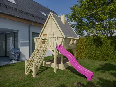 Stelzenhaus Clubhouse KDI inkl. Rutsche pink Produktbild #1