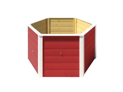 Elementhochbeet 6-Eck 669 21 mm rot Produktbild #2
