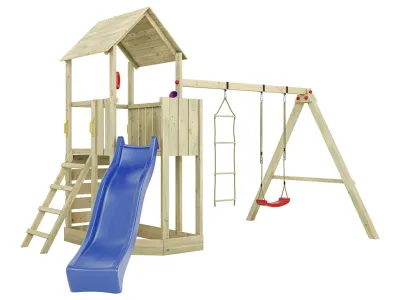 Spielturm Big Monkey KDI inkl. Rutsche blau Produktbild #3