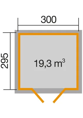 Gartenhaus 122 Gr. 5 28 mm anthrazit Produktbild #3
