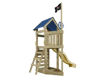Spielturm Pirat Captain Jolly KDI inkl. Rutsche gelb Produktbild #5