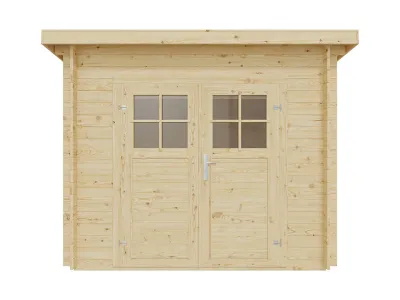Gartenhaus Blockbohlenhaus Linz 19 mm naturbelassen inkl. Boden Produktbild #4