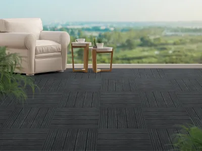 Terrassenfliese aus Gummi-Kunststoff Verbundwerkstoff Hellgrau Produktbild #3