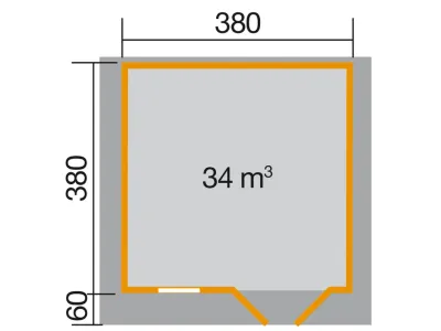 Gartenhaus 136 Gr. 2 45 mm naturbelassen Produktbild #2