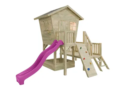 Stelzenhaus Big Birdy KDI inkl. Rutsche pink Produktbild #4
